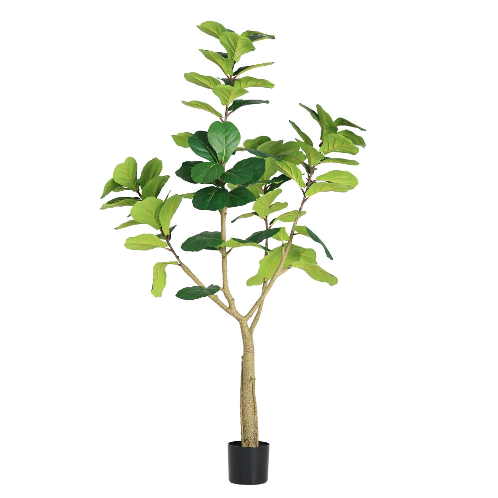 Artificial Fiddle Leaf Fig Tree — 6 ft, Plastic Pot