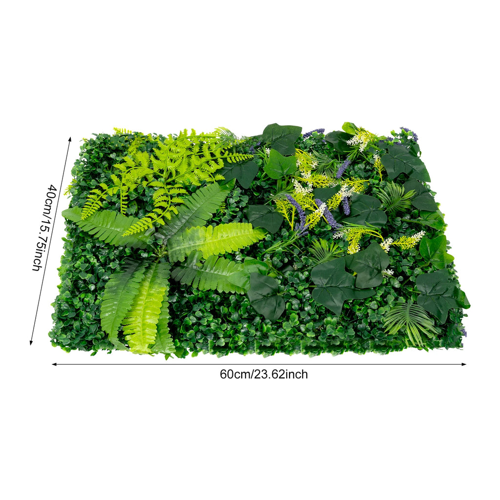 Artificial Greenery Wall Panels — 6-Piece Set, 1.4 m² Coverage