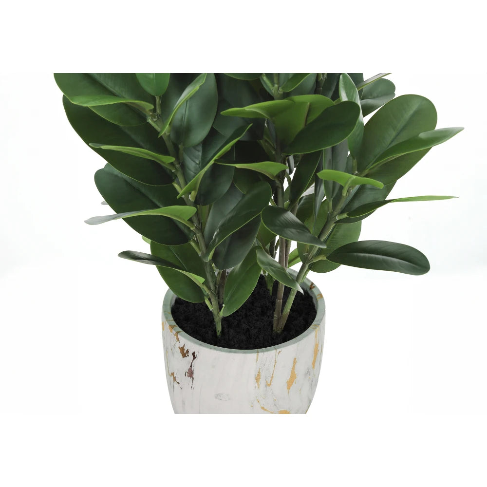 Artificial Garcinia Tree — 31 in, 120 Real-Touch Leaves in a White Cement Pot