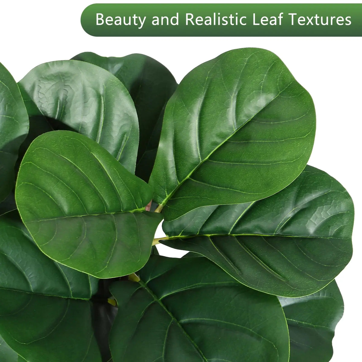 Artificial Fiddle Leaf Fig Tree — 4 to 7 ft, 48 to 141 Leaves by Height