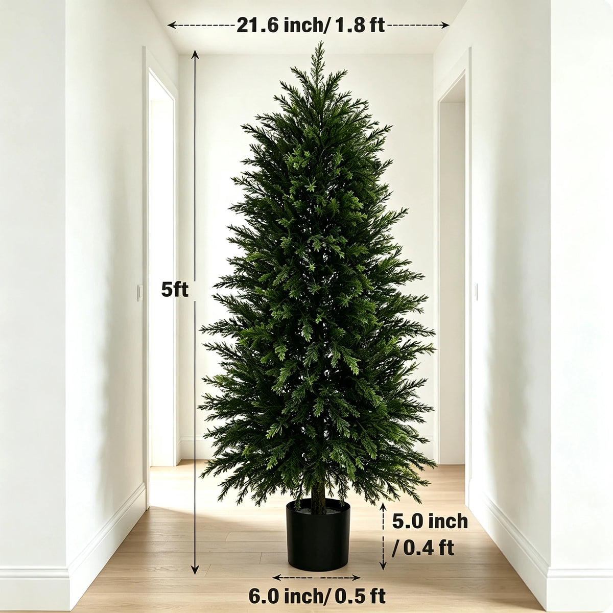 Artificial Cedar Topiary Bushes — 60 to 180 cm, Single or Set of 2