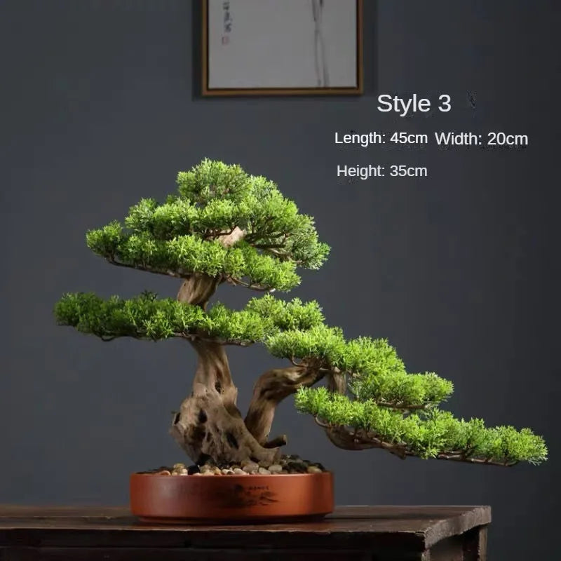 Bark texture moulded up the full length of the 2ft pine bonsai trunk