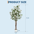 Artificial Osmanthus Tree — 3.9 to 5.9 ft, Weighted Base with Lifelike Blooms