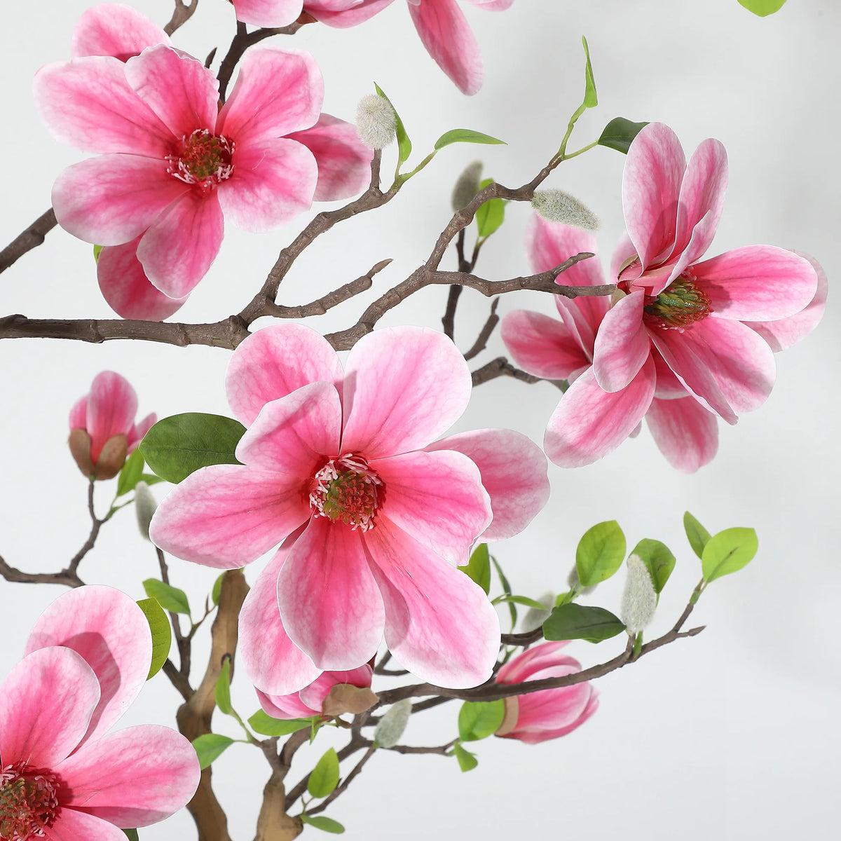 Artificial Pink Magnolia Tree — 4 to 6 ft, Weighted Pot, UV Resistant