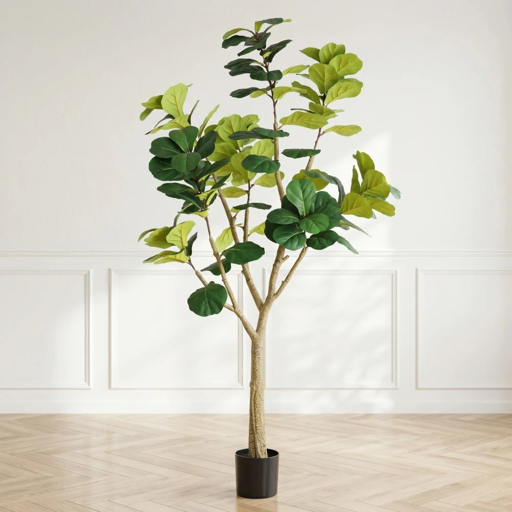 Artificial Fiddle Leaf Fig Tree — 7 ft, Potted