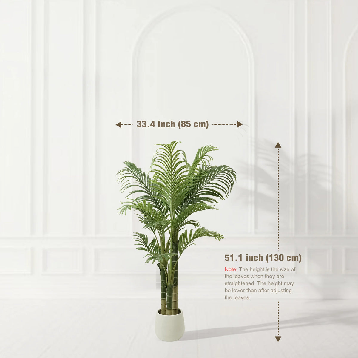 Artificial Areca Palm Tree — 4 to 6 ft, 15 to 21 Leaves by Height
