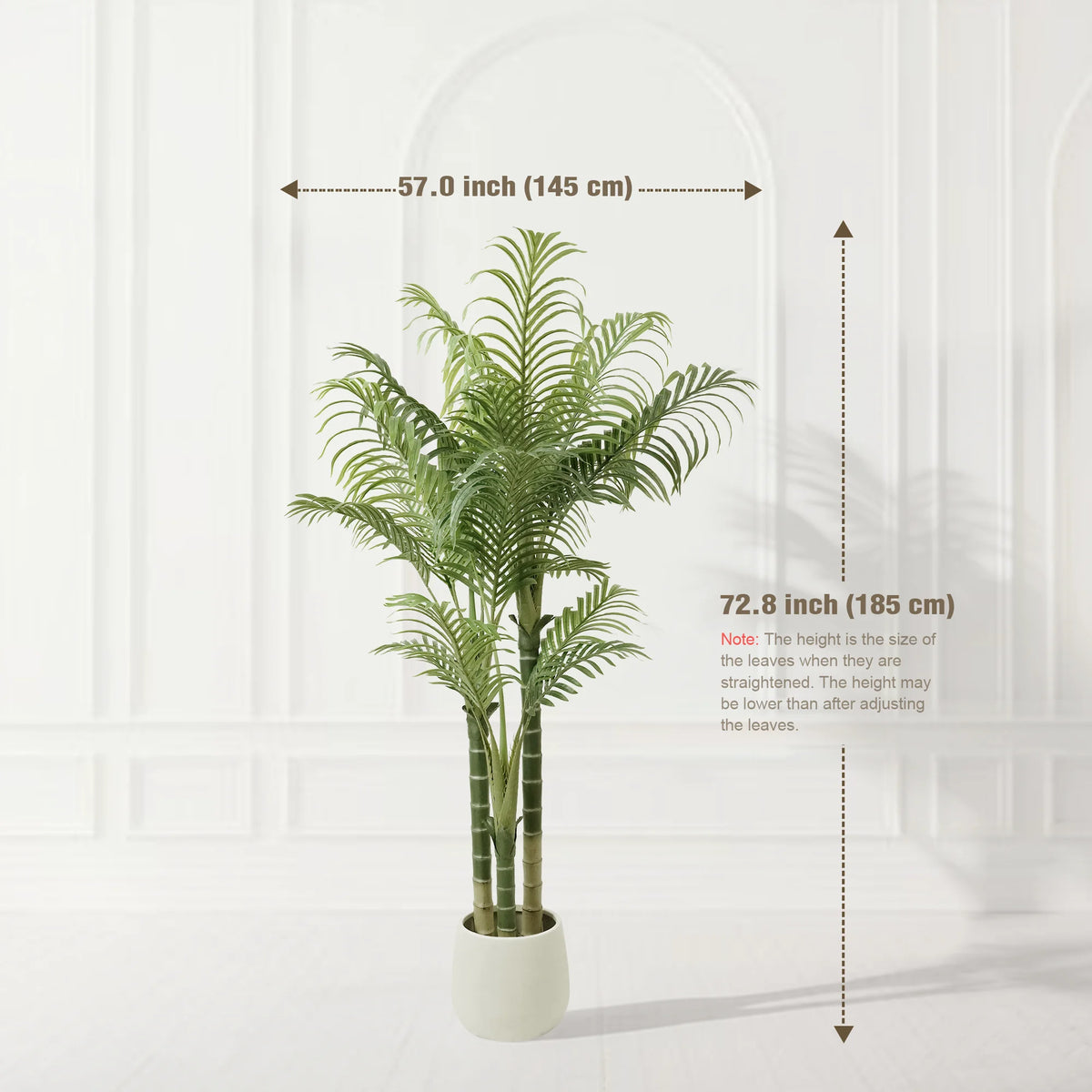 Artificial Areca Palm Tree — 4 to 6 ft, 15 to 21 Leaves by Height