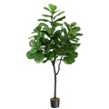 Artificial Fiddle Leaf Fig Tree — 6 ft, Black Pot