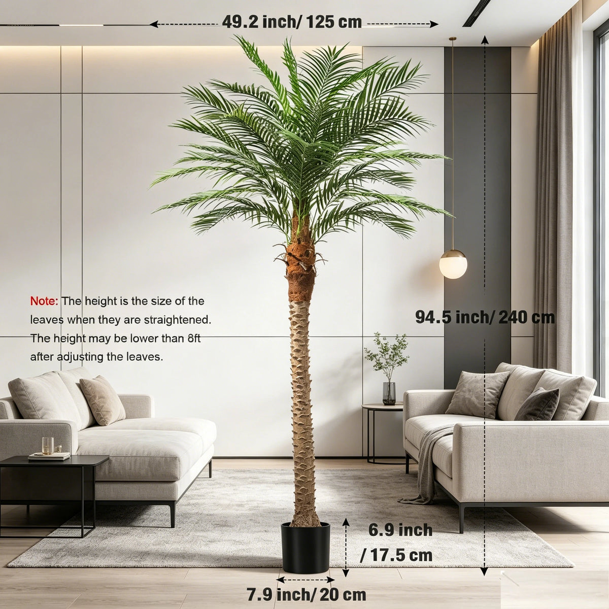 Artificial Golden Cane Palm — 4.5 to 9 ft, Single or Pair