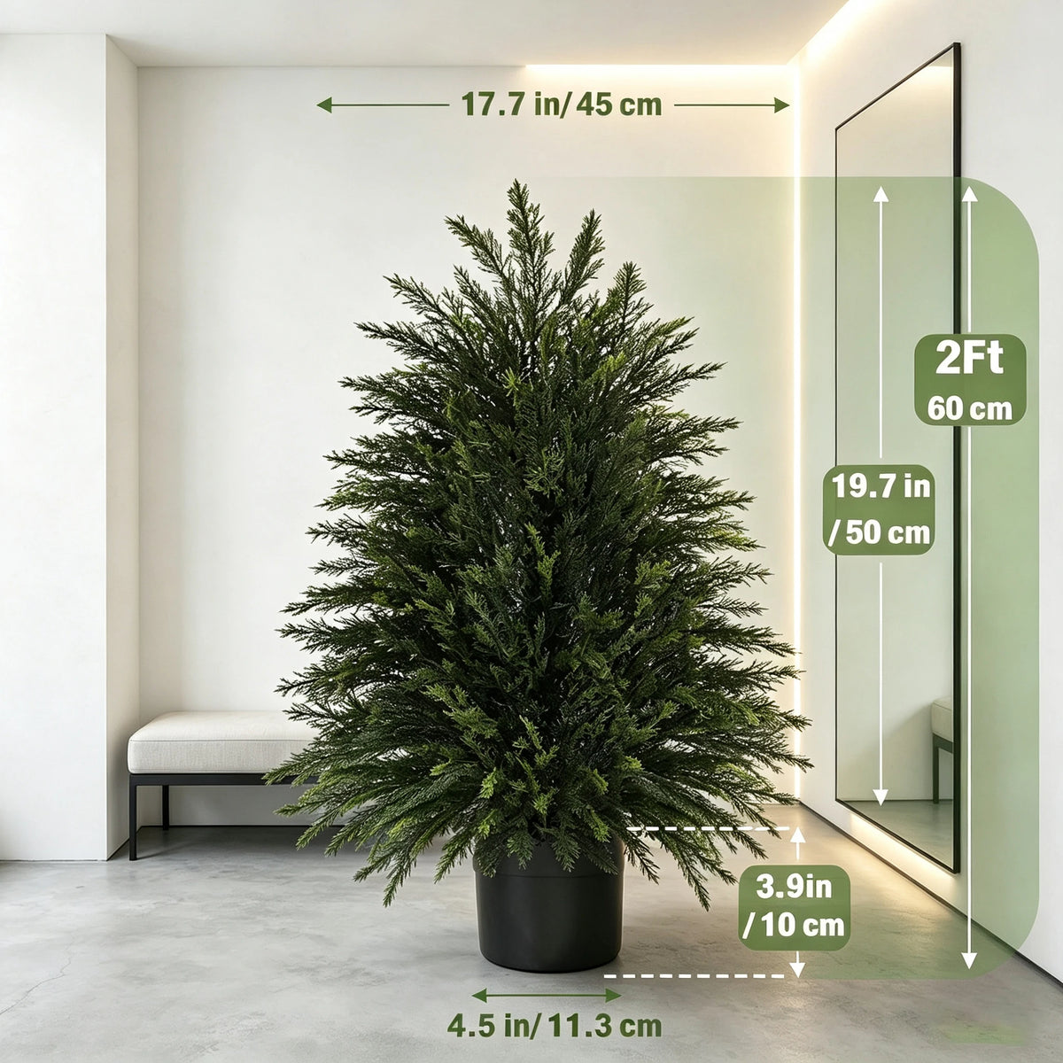 Artificial Cedar Topiary Bushes — 60 to 180 cm, Single or Set of 2
