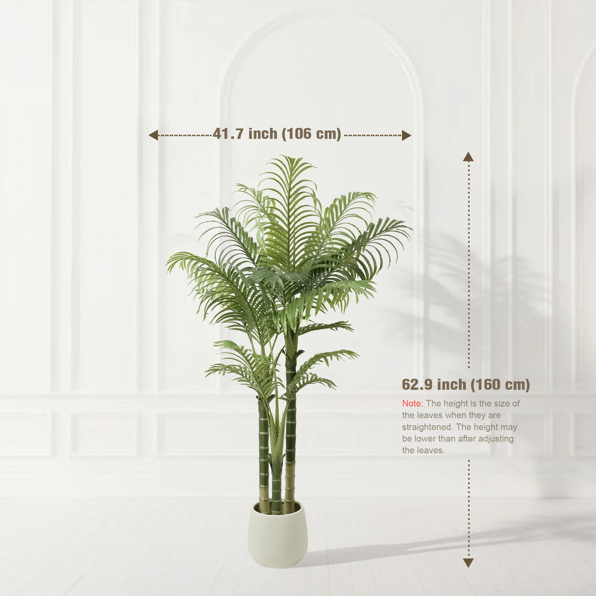 Artificial Areca Palm Tree — 4 to 6 ft, 15 to 21 Leaves by Height