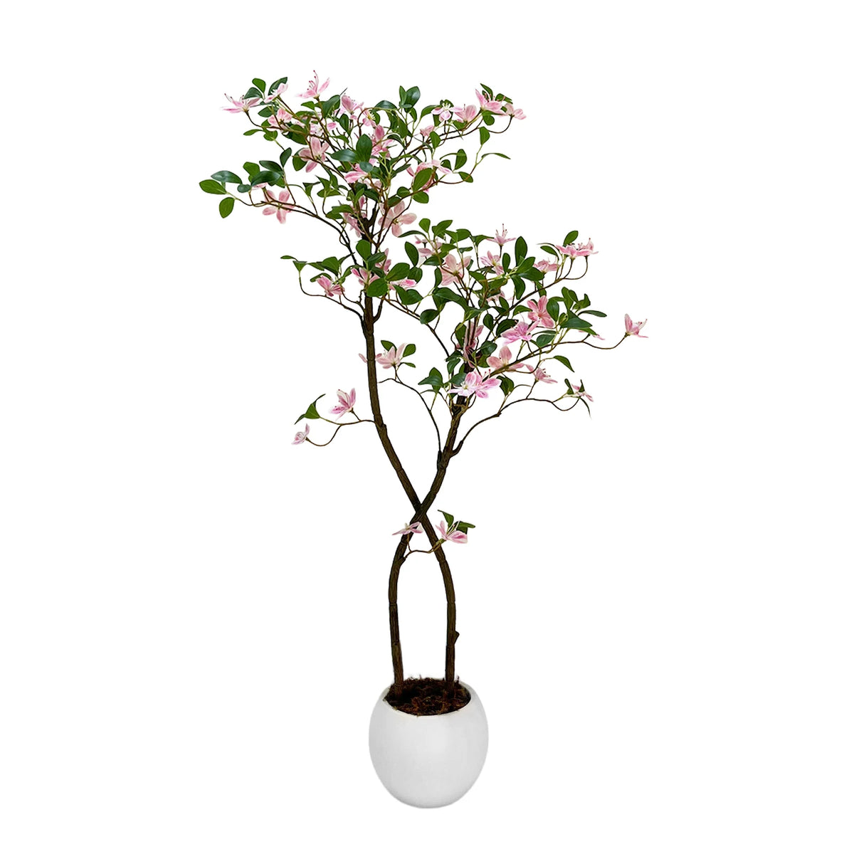 Artificial Jasmine Tree — 4 to 6 ft, Silk Blossoms on Plastic Stems