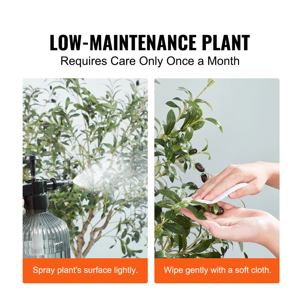 Artificial Olive Tree — 4 to 6 ft, PE Foliage, Stainless Steel Branches