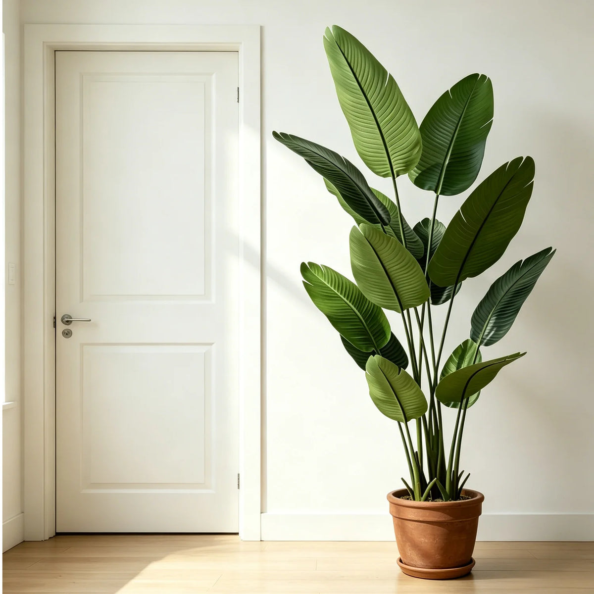 Artificial Bird of Paradise — 160 or 180 cm, Silk Leaves with Nursery Pot