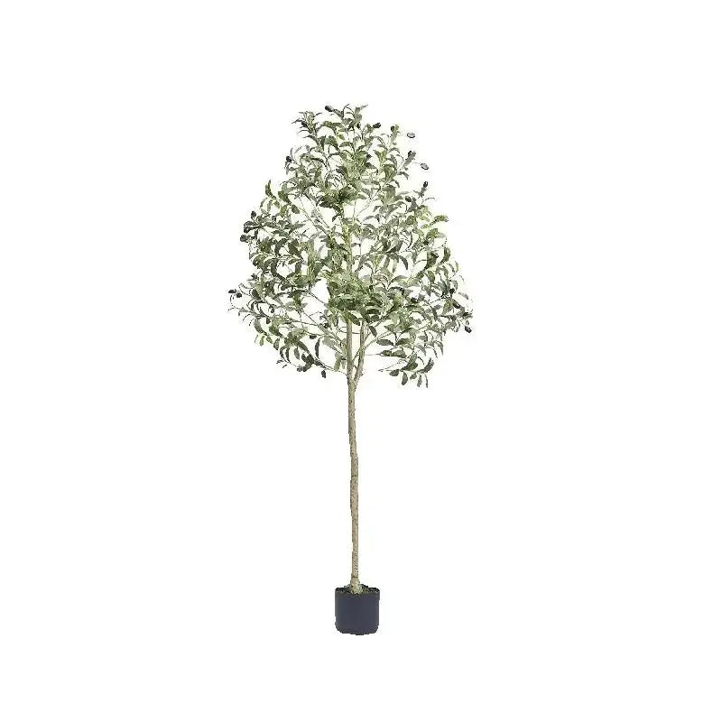 Artificial Olive Tree — 4 to 6 ft, PE Foliage, Stainless Steel Branches