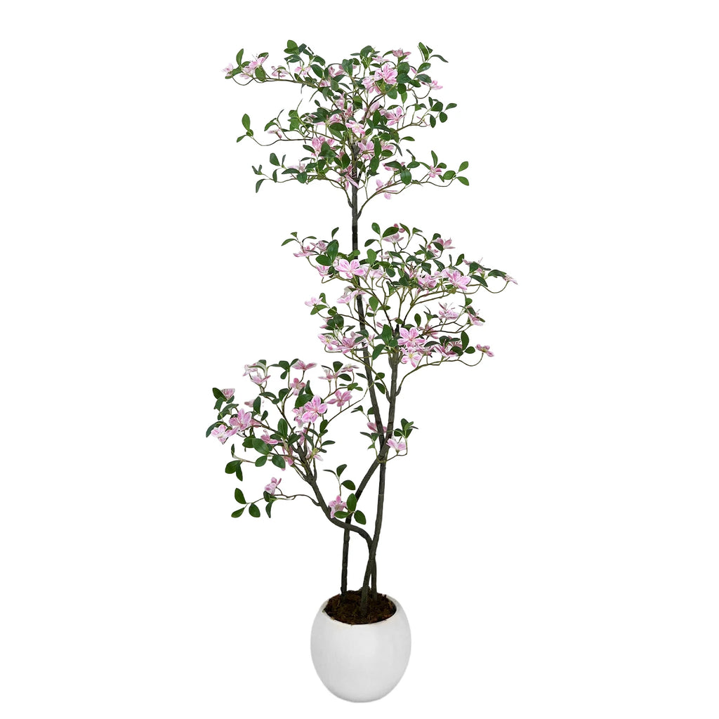 Artificial Jasmine Tree — 4 to 6 ft, Silk Blossoms on Plastic Stems