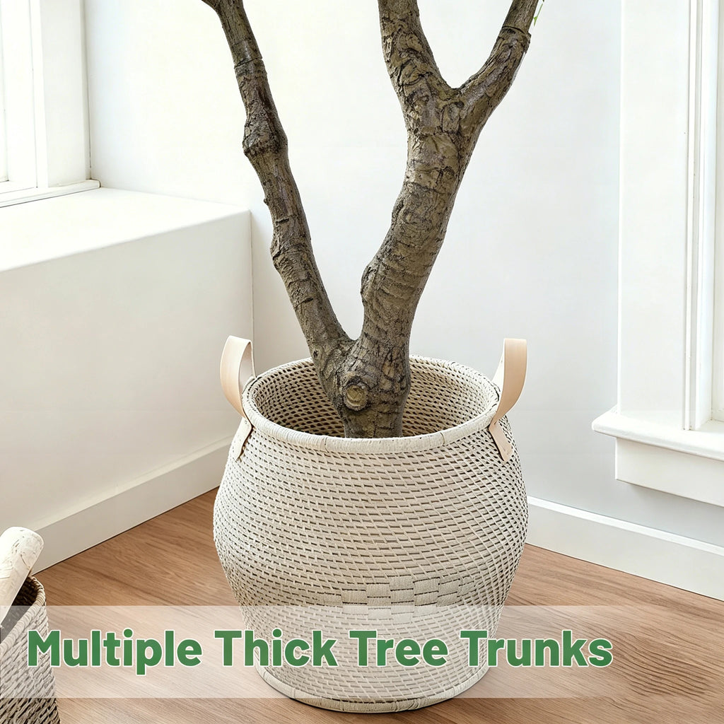 Artificial Olive Tree — 4.9 to 6.9 ft, Natural Wood Trunk