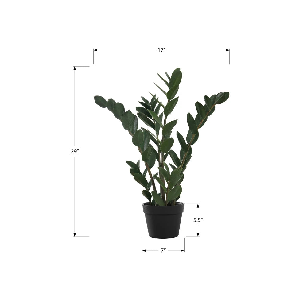 Artificial ZZ Plant — 29 in, 72 Real-Touch Leaves in a Black Pot