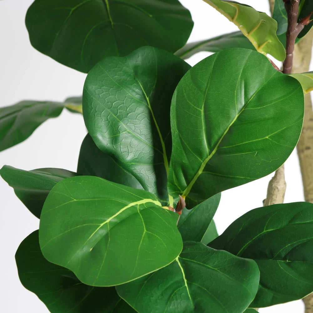 Artificial Fiddle Leaf Fig Tree — 6 to 7 ft, Modular Build, Covered Outdoor Use
