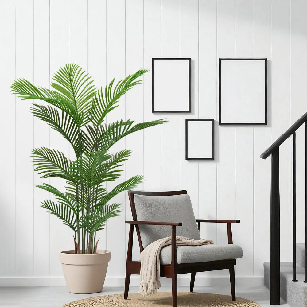 Artificial Areca Palm (Dypsis Lutescens) — 5.2 ft, UV-Resistant, Set of 2