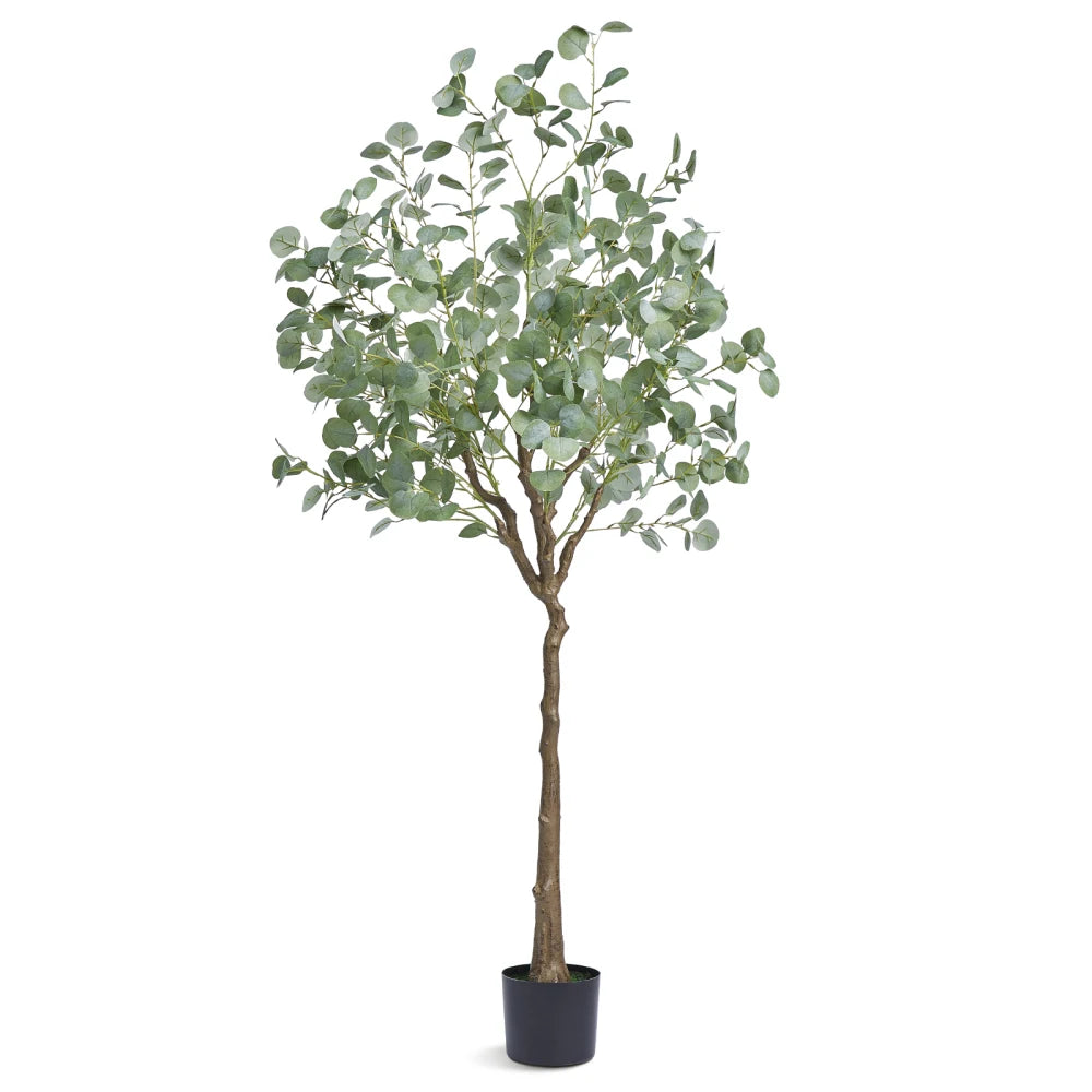 Artificial Eucalyptus Tree — 6 ft, PE Foliage with Stainless Steel Branches