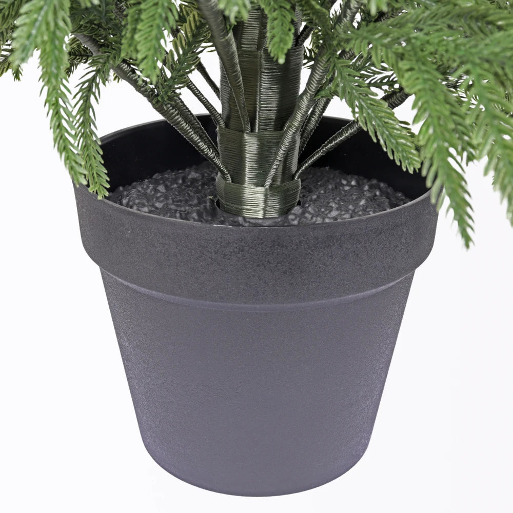 Artificial Norfolk Pine Tree — 5 ft, Real-Touch Foliage, Potted