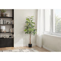 Artificial Rubber Tree — 4.3 ft, 72 Variegated Real-Touch Leaves