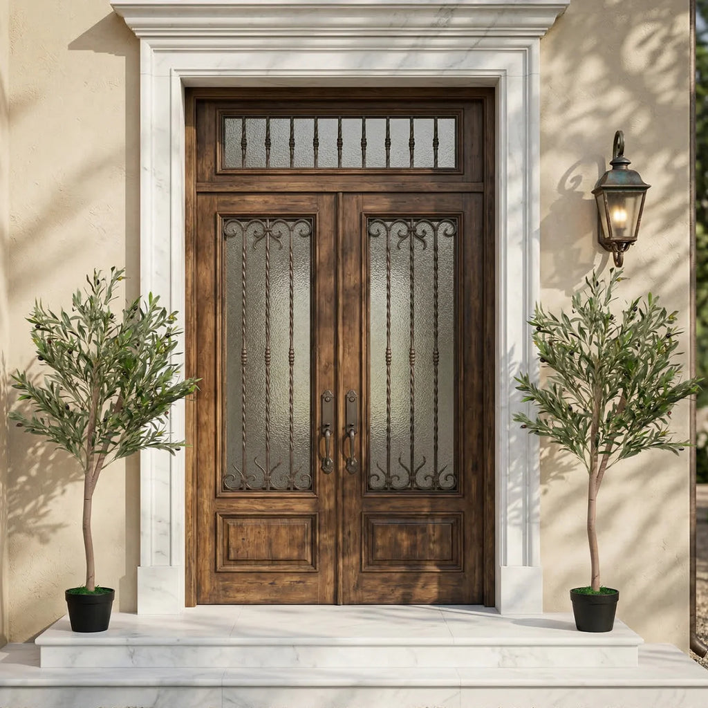 Artificial Olive Tree — 5 ft, Natural Wood Trunk with Lifelike Fruit