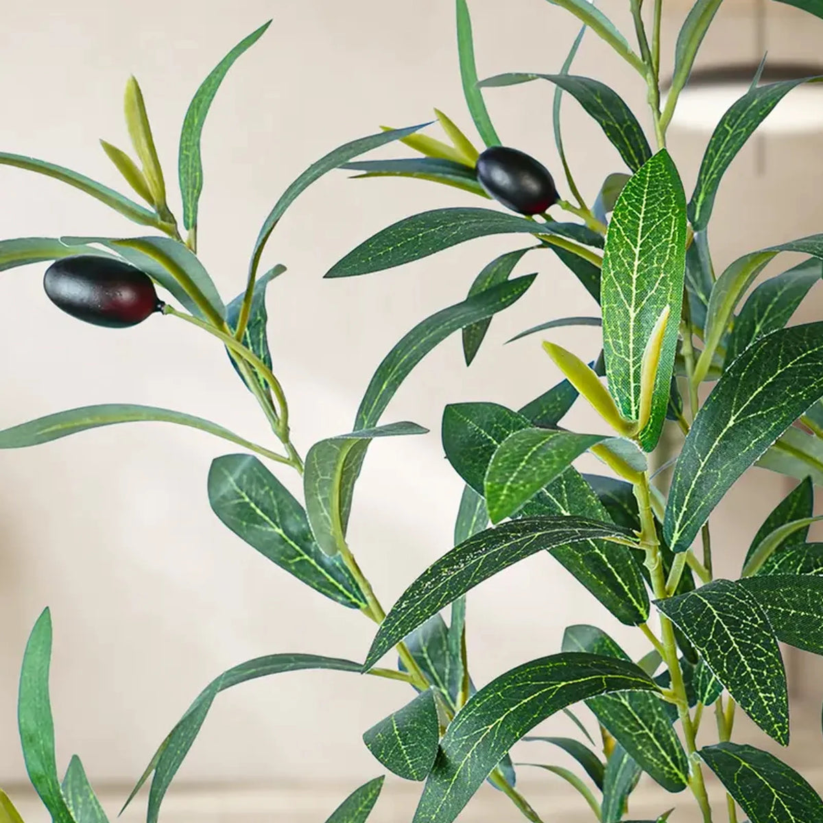 Artificial Olive Tree — 5 to 8 ft, Natural Wood Trunk, Indoor or Outdoor