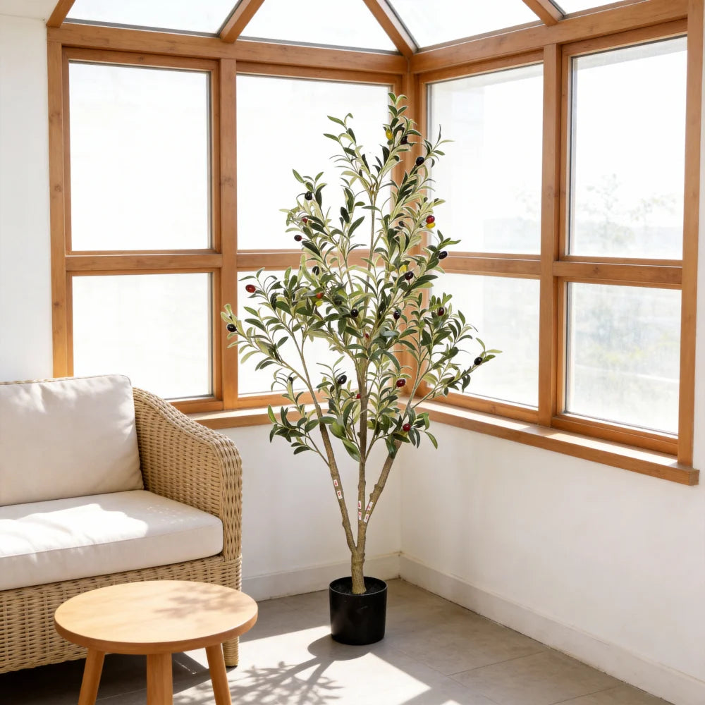 Artificial Olive Tree — 5 ft, Pot Included