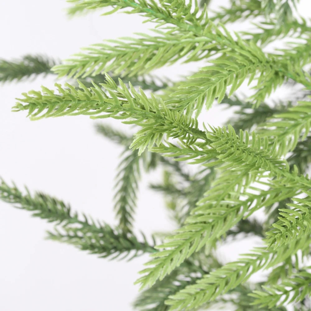 Artificial Pine Tree — 5 ft, Real-Touch Foliage, Set of 2 in Black Pot