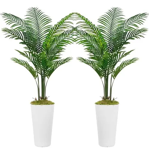 Artificial Palm Tree — 12 Leaves, Durable PE Foliage