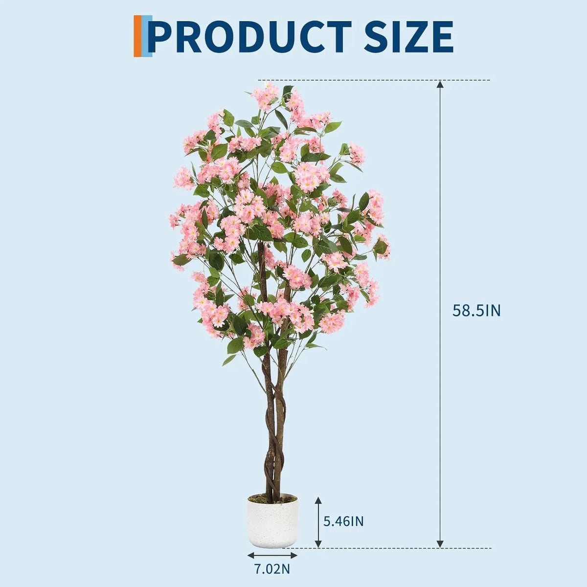 Artificial Osmanthus Tree — 3.9 to 5.9 ft, Weighted Base with Lifelike Blooms
