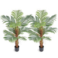 Artificial Palm Tree — 4 ft, Anti-Tip Base with Stainless-Steel Branches
