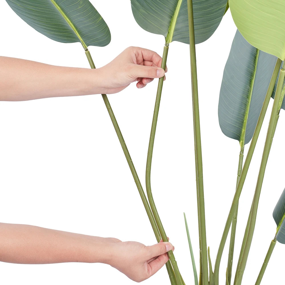 Artificial Bird of Paradise Tree — 5 ft, Stainless Steel Branches