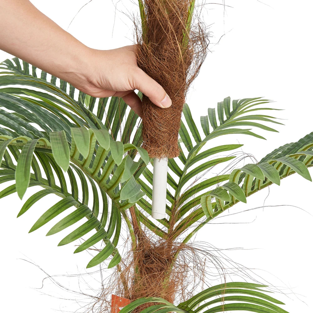 Artificial Palm Tree — 4 ft, Anti-Tip Base with Stainless-Steel Branches