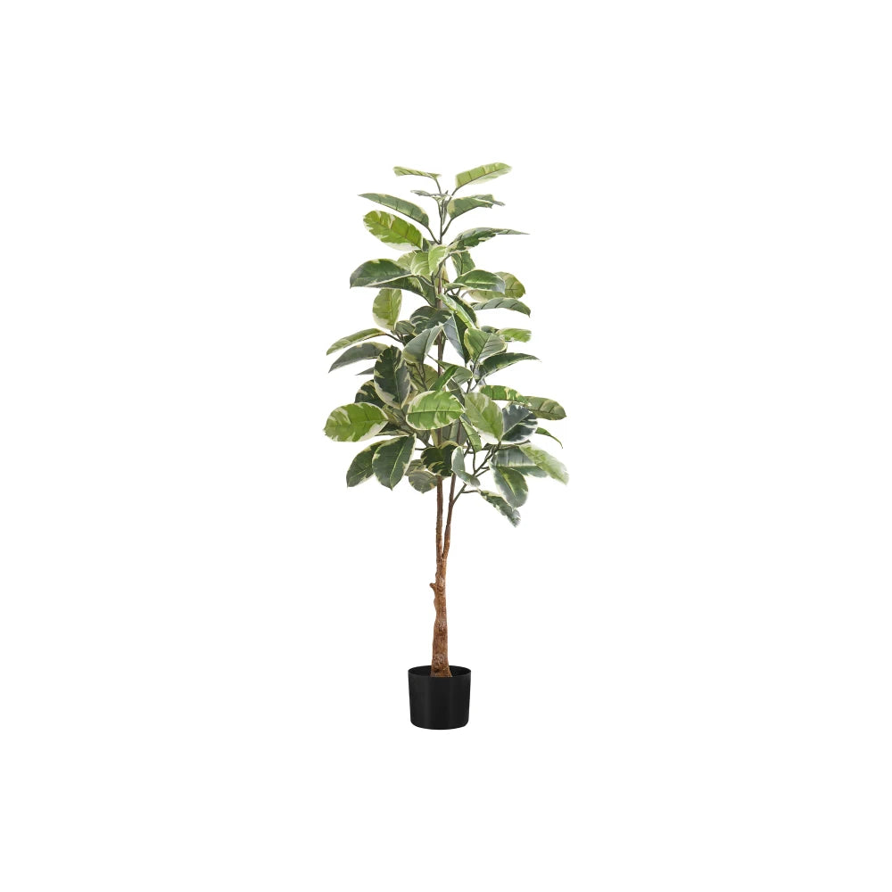 Artificial Rubber Tree — 4.3 ft, 72 Variegated Real-Touch Leaves