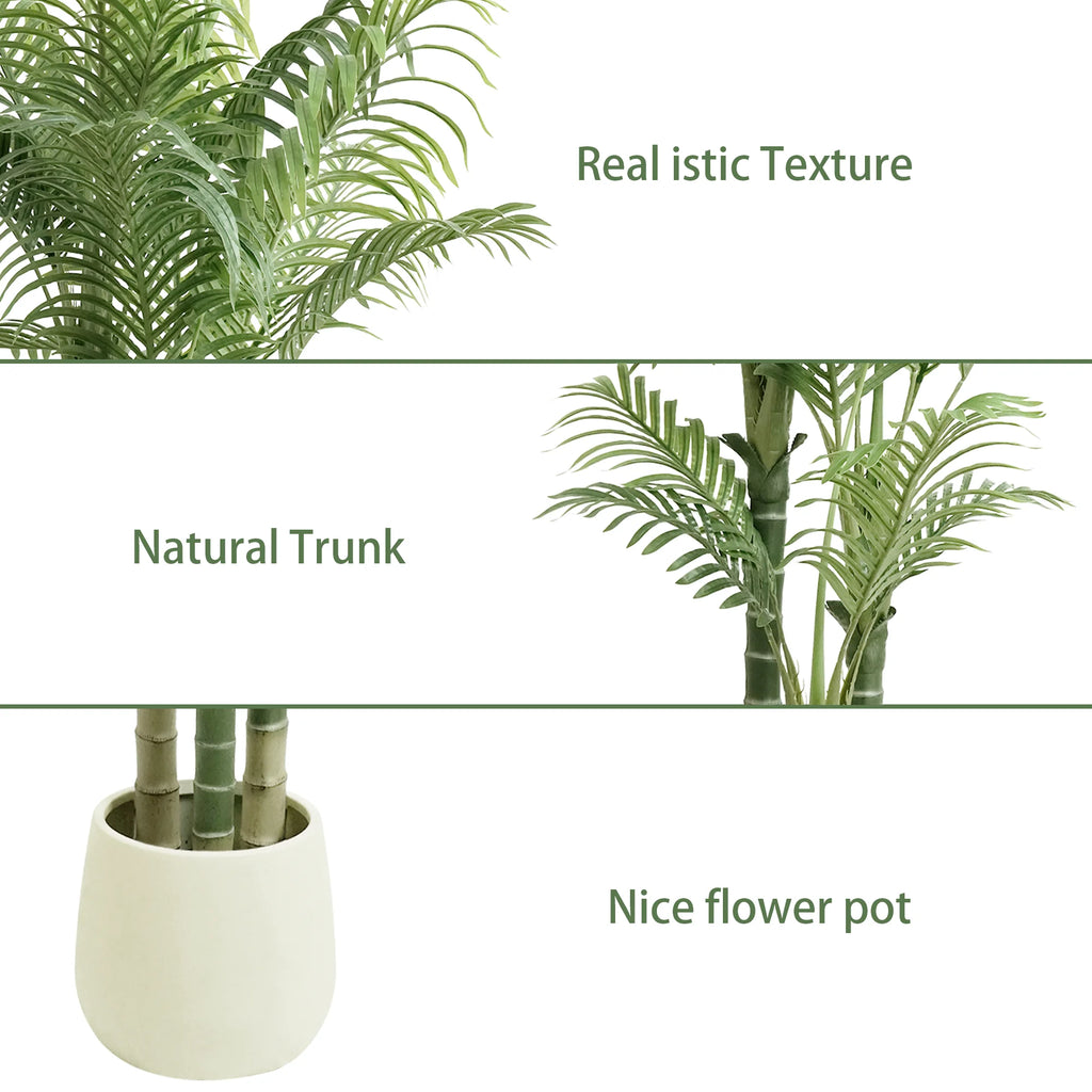 Artificial Areca Palm Tree — 4 to 6 ft, 15 to 21 Leaves by Height
