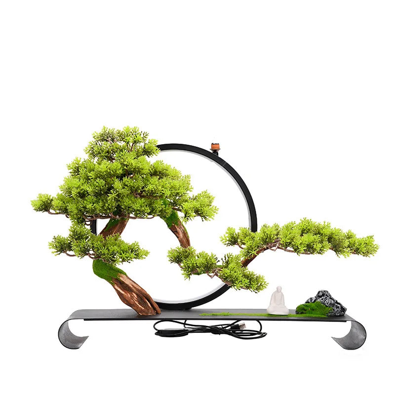 The 1.7ft cliff bonsai photographed against a plain studio backdrop