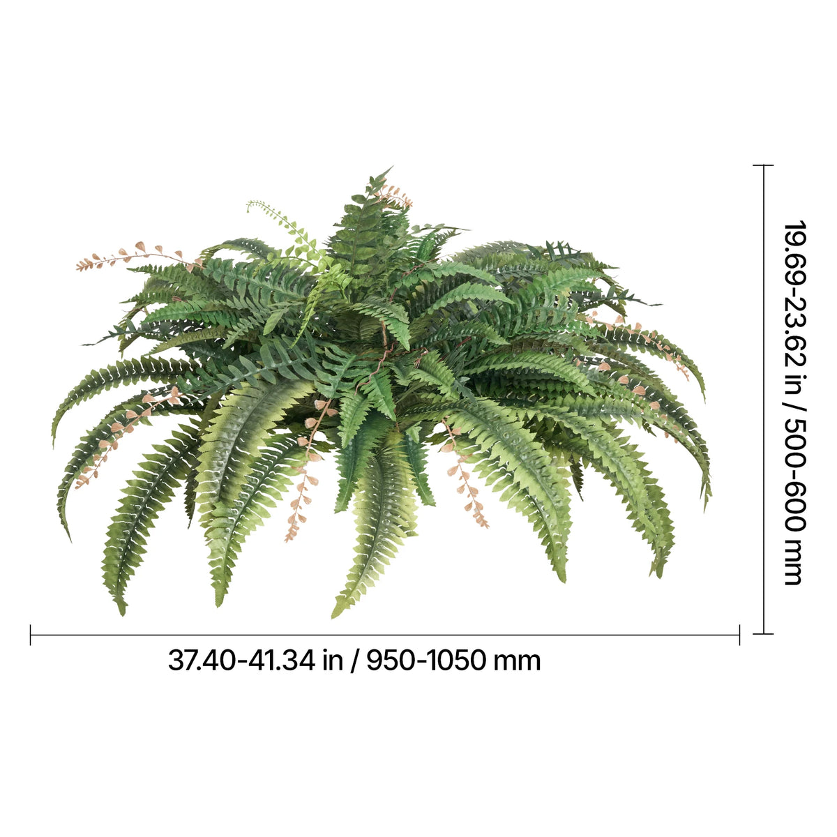 Artificial Boston Fern — 37 to 41 in Spread, 80 Branches