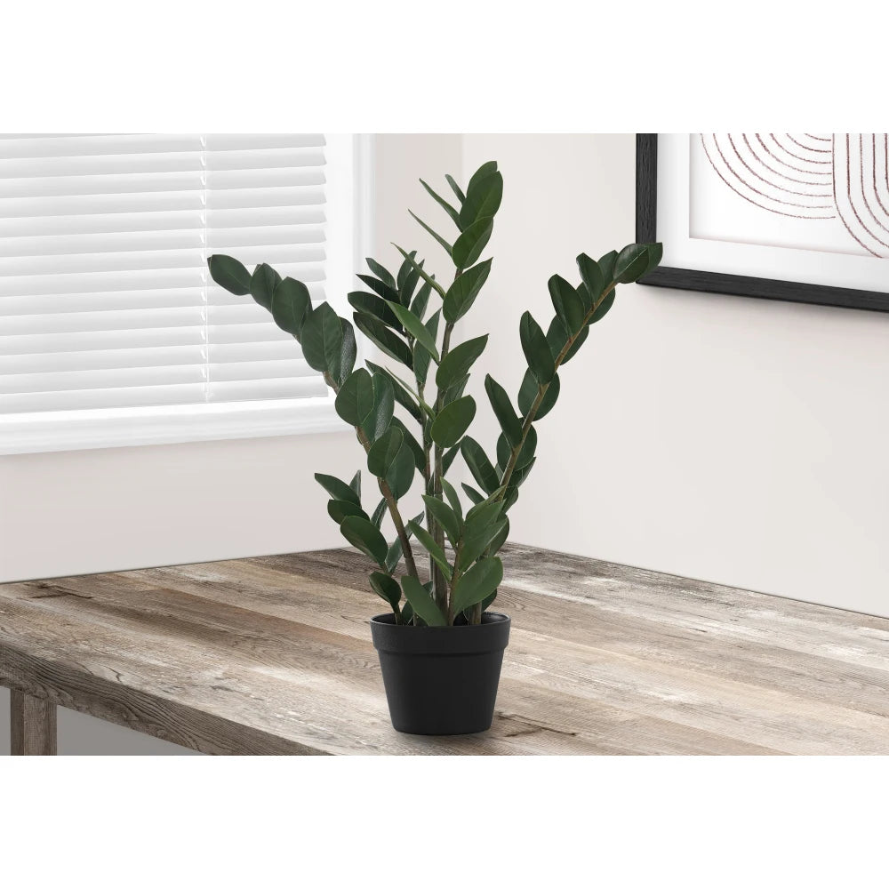 Artificial ZZ Plant — 29 in, 72 Real-Touch Leaves in a Black Pot