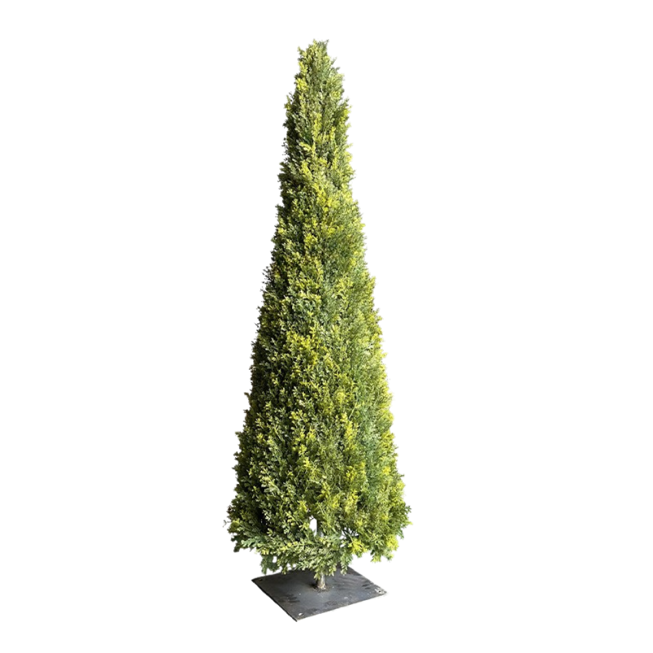 Pot and base of the faux conical tree, ready for a mall entrance display