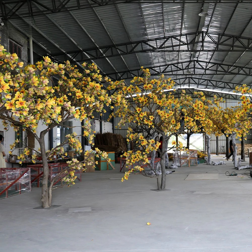 The trunk and branch frame of the 13ft blossom tree beneath the flowers