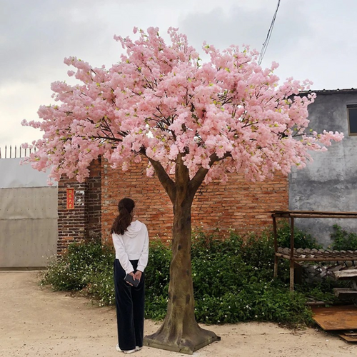 Artificial cherry blossom tree 3.5m (11.5ft) tall, massed with vibrant pink blossom
