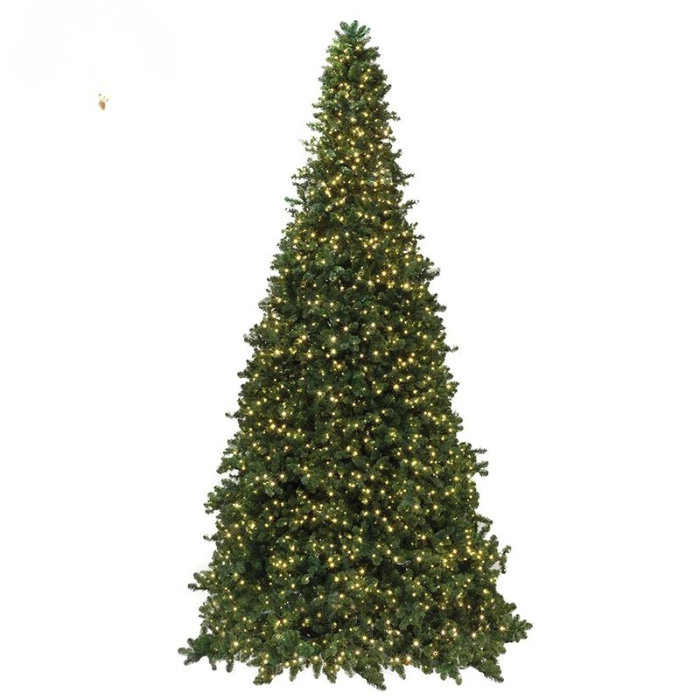 Base and stand of the 10ft LED Christmas tree as it stands outdoors