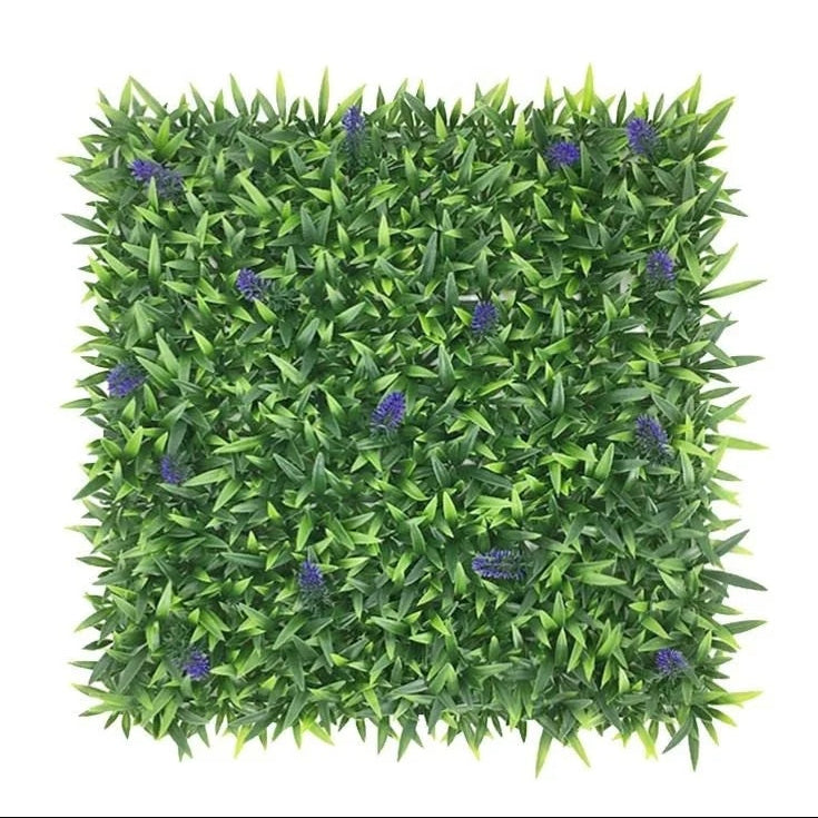 UV-resistant artificial grass wall panel, 50x50cm of PE foliage for indoors or out