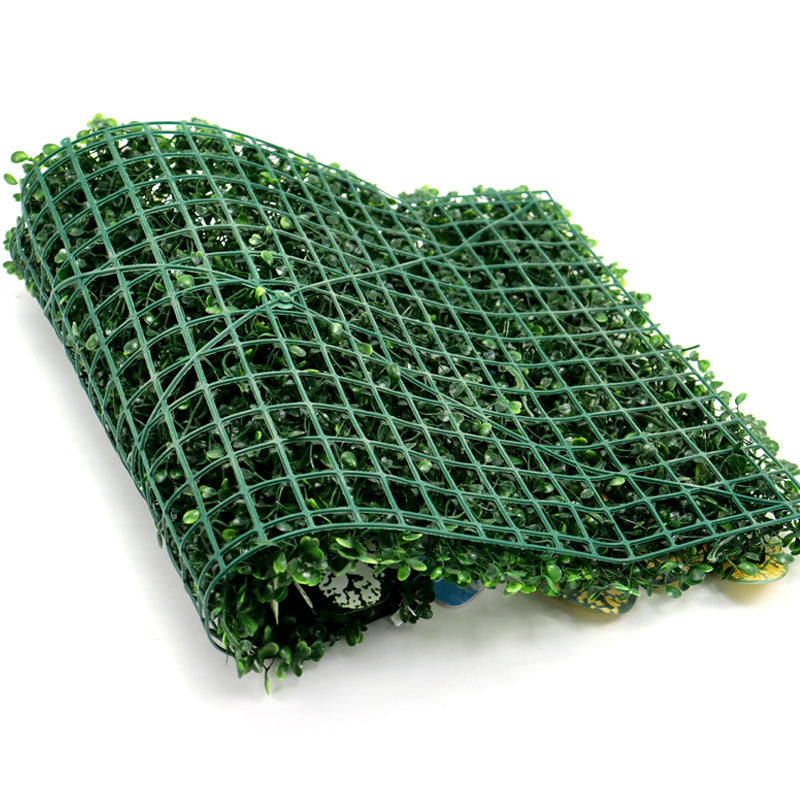 The green hedge wall used as a photo backdrop at a retail brand launch event