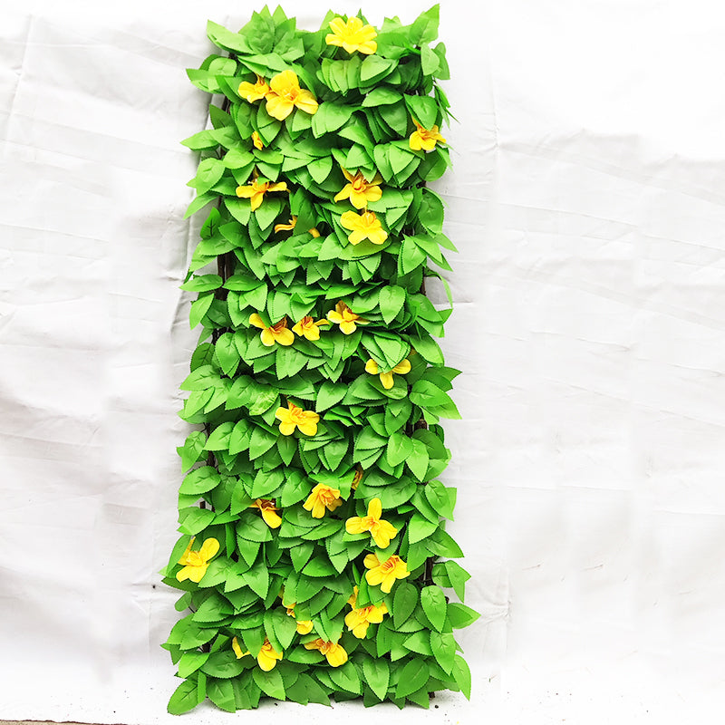 The ivy screen panel on a garden fence, softening the boundary with year-round green