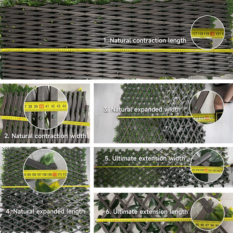 The green leaf panel used to screen the perimeter of an outdoor event space