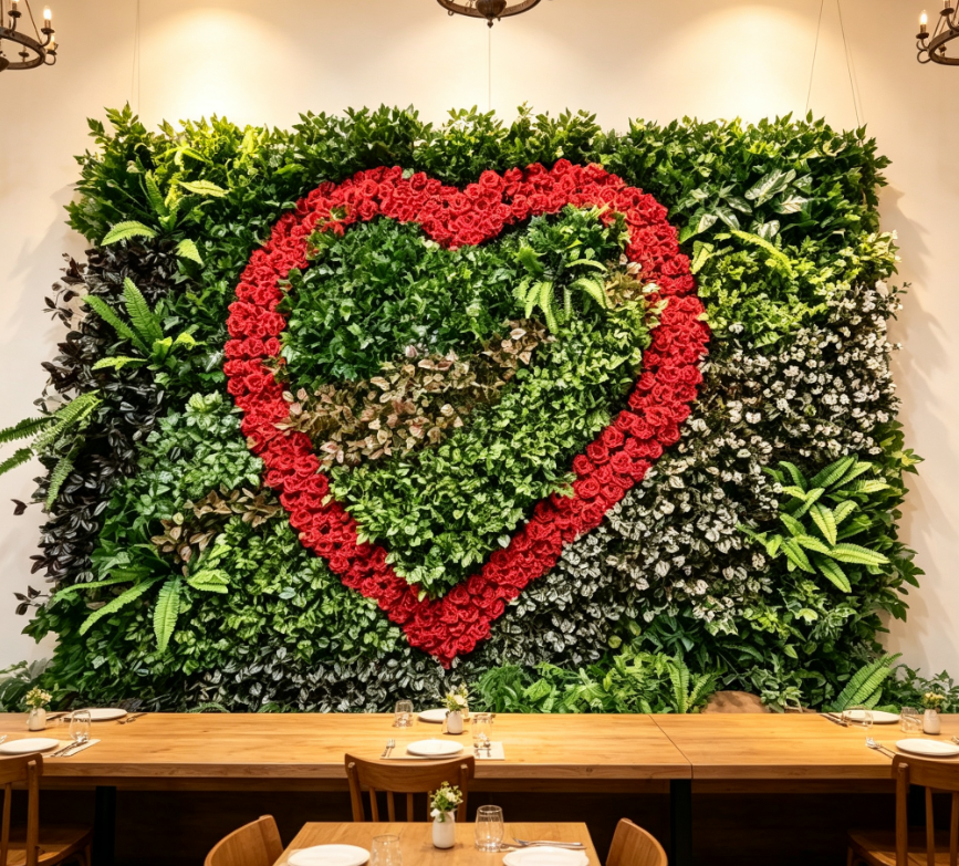 Boxwood panelling wrapped around a square column in an office reception area